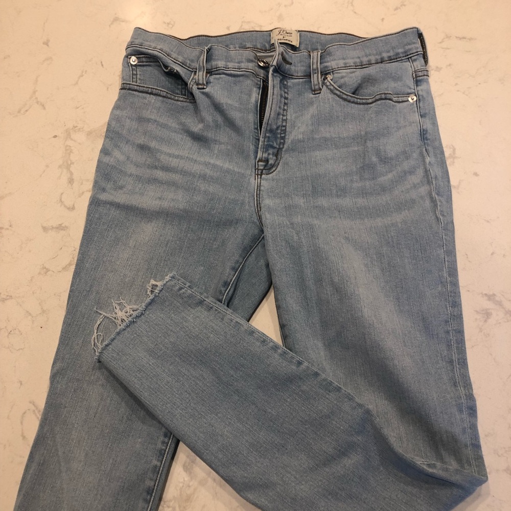 J.Crew size 29 light wash toothpick jeans